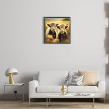 Load image into Gallery viewer, Cow With Flowers 30*30CM(Canvas) Full Round Drill Diamond Painting