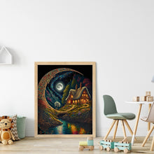 Load image into Gallery viewer, Yishu - Dreamlike Moonlit Night Scene - 50*60CM 11CT 3 Stamped Cross Stitch