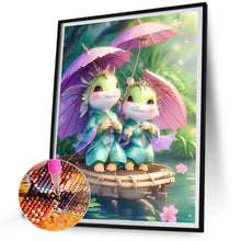 Load image into Gallery viewer, Snake Holding An Umbrella 30*40CM(Canvas) Full Round Drill Diamond Painting