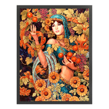 Load image into Gallery viewer, Yishu - Girl And Flowers - 50*66CM 11CT 3 Stamped Cross Stitch