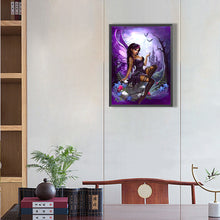 Load image into Gallery viewer, Magical Dark Girl 30*40CM(Canvas) Full Round Drill Diamond Painting