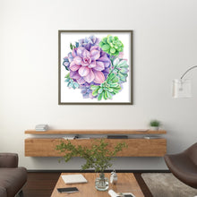 Load image into Gallery viewer, Yishu - Succulents - 50*50CM 11CT 3 Stamped Cross Stitch