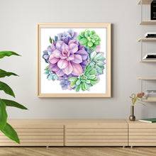Load image into Gallery viewer, Yishu - Succulents - 50*50CM 11CT 3 Stamped Cross Stitch