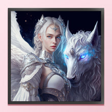 Load image into Gallery viewer, Yishu - Girl And Wolf In The Lost Ark Game - 50*50CM 11CT 3 Stamped Cross Stitch