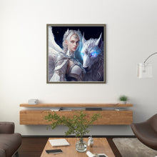 Load image into Gallery viewer, Yishu - Girl And Wolf In The Lost Ark Game - 50*50CM 11CT 3 Stamped Cross Stitch
