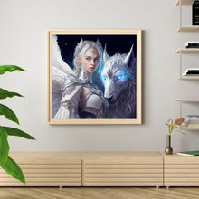 Load image into Gallery viewer, Yishu - Girl And Wolf In The Lost Ark Game - 50*50CM 11CT 3 Stamped Cross Stitch