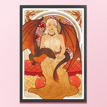 Load image into Gallery viewer, Yishu - Illustrated Girl - 50*75CM 11CT 3 Stamped Cross Stitch