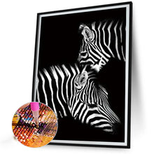 Load image into Gallery viewer, Zebra 50*60CM(Canvas) Full Round Drill Diamond Painting