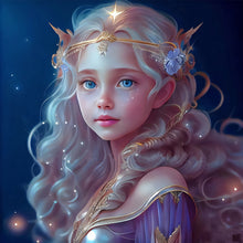 Load image into Gallery viewer, Yishu - Big-Eyed Doll - 50*50CM 11CT 3 Stamped Cross Stitch