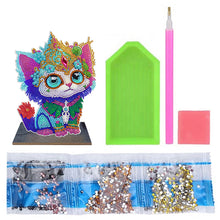 Load image into Gallery viewer, DIY Diamonds Painting Ornaments Wooden Animal Art Craft Kids Gift (GH074)