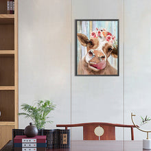 Load image into Gallery viewer, Cow 30*40CM(Canvas) Full Round Drill Diamond Painting