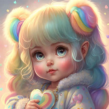 Load image into Gallery viewer, Yishu - Doll Girl - 50*50CM 11CT 3 Stamped Cross Stitch