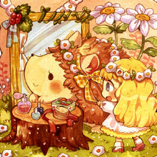 Load image into Gallery viewer, Yishu - Hedgehog And Little Girl - 50*50CM 11CT 3 Stamped Cross Stitch
