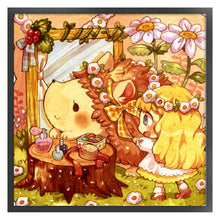 Load image into Gallery viewer, Yishu - Hedgehog And Little Girl - 50*50CM 11CT 3 Stamped Cross Stitch