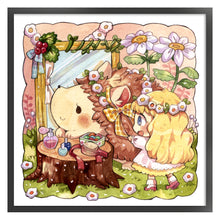Load image into Gallery viewer, Huancan - Hedgehog And Little Girl - 50*50CM 11CT 3 Stamped Cross Stitch