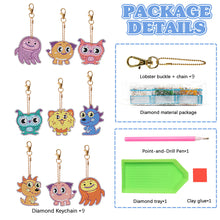 Load image into Gallery viewer, 9pcs Diamond Art Keychain Special-shaped Drill 5D DIY Bag Pandant (PT10)