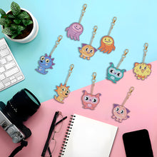 Load image into Gallery viewer, 9pcs Diamond Art Keychain Special-shaped Drill 5D DIY Bag Pandant (PT10)