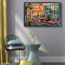Load image into Gallery viewer, Huancan - Sewing Room - 60*40CM 11CT 3 Stamped Cross Stitch