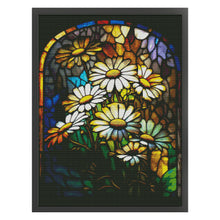 Load image into Gallery viewer, Huancan - Window Paper-Cut Daisy - 50*65CM 14CT 2 Stamped Cross Stitch
