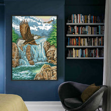 Load image into Gallery viewer, Yishu - Waterfall Eagle - 50*70CM 11CT 3 Stamped Cross Stitch