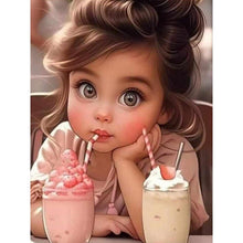 Load image into Gallery viewer, Sweet Girl 30*40CM(Canvas) Full Round Drill Diamond Painting