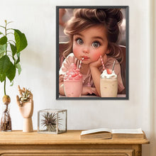Load image into Gallery viewer, Sweet Girl 30*40CM(Canvas) Full Round Drill Diamond Painting