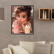Load image into Gallery viewer, Sweet Girl 30*40CM(Canvas) Full Round Drill Diamond Painting