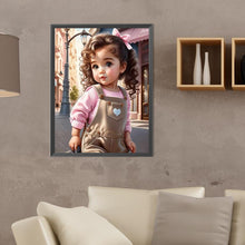 Load image into Gallery viewer, Sweet Girl 30*40CM(Canvas) Full Round Drill Diamond Painting