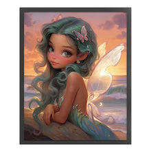 Load image into Gallery viewer, Yishu - Flower Fairy Girl - 50*60CM 11CT 3 Stamped Cross Stitch