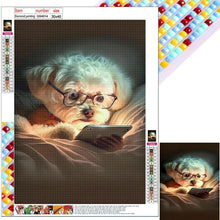 Load image into Gallery viewer, Reading Dog 30*40CM(Canvas) Full Square Drill Diamond Painting