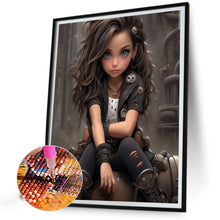 Load image into Gallery viewer, Sweet And Cool Girl 40*50CM(Canvas) Full Round Drill Diamond Painting
