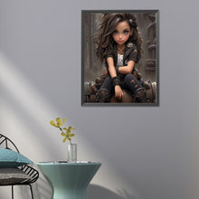 Load image into Gallery viewer, Sweet And Cool Girl 40*50CM(Canvas) Full Round Drill Diamond Painting