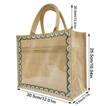 Load image into Gallery viewer, Linen Tote Bags Waterproof Daily Utility Bag for Grocery/School/Travel/Study/Gym
