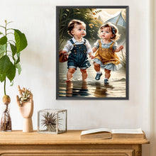 Load image into Gallery viewer, Sweet Girl 30*40CM(Canvas) Full Round Drill Diamond Painting