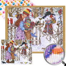 Load image into Gallery viewer, Kissing In The Snow 50*40CM(Picture) Full Round Drill Diamond Painting
