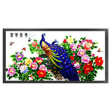 Load image into Gallery viewer, Joy Sunday - Wealth And Splendor - Peacock - 136*71CM 14CT 2 Stamped Cross Stitch