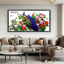 Load image into Gallery viewer, Joy Sunday - Wealth And Splendor - Peacock - 136*71CM 14CT 2 Stamped Cross Stitch