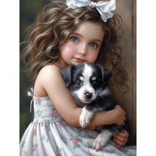 Load image into Gallery viewer, Sweet Girl 30*40CM(Canvas) Full Round Drill Diamond Painting