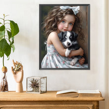 Load image into Gallery viewer, Sweet Girl 30*40CM(Canvas) Full Round Drill Diamond Painting