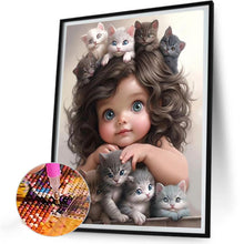 Load image into Gallery viewer, Sweet Girl 30*40CM(Canvas) Full Round Drill Diamond Painting