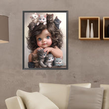 Load image into Gallery viewer, Sweet Girl 30*40CM(Canvas) Full Round Drill Diamond Painting