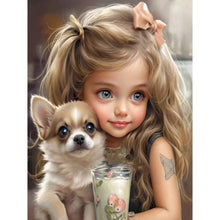 Load image into Gallery viewer, Sweet Girl 30*40CM(Canvas) Full Round Drill Diamond Painting