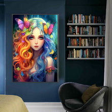 Load image into Gallery viewer, Yishu - Butterfly Girl - 50*75CM 11CT 3 Stamped Cross Stitch