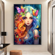 Load image into Gallery viewer, Yishu - Butterfly Girl - 50*75CM 11CT 3 Stamped Cross Stitch