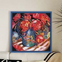 Load image into Gallery viewer, Joy Sunday - Oriental Tulips - 43*41CM 14CT 2 Stamped Cross Stitch