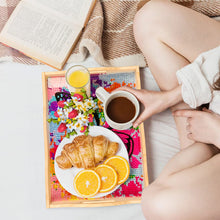 Load image into Gallery viewer, Diamond Painting Dinning Table Tray with Handle for Serving Food (Butterfly)