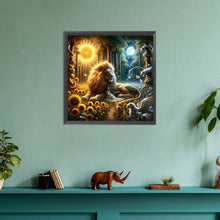 Load image into Gallery viewer, Starry Moon Lion 30*30CM(Canvas) Full Round Drill Diamond Painting