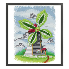 Load image into Gallery viewer, Joy Sunday - Four Seasons Windmill - Summer - 25*31CM 14CT 2 Stamped Cross Stitch