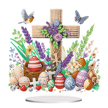 Load image into Gallery viewer, Cross Easter Egg Diamond Painting Tabletop Ornament Kit for Home Office Decor