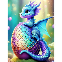 Load image into Gallery viewer, Colorful Little Dragon Holding Eggs 30*40CM(Canvas) Full Round Drill Diamond Painting